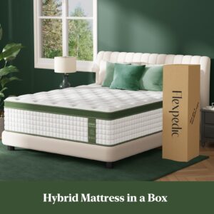 Twin Mattress, 10-Inch Plush Luxury Hybrid Mattress, Fiberglass-Free Mattress in a Box with Gel Memory Foam, Individual Pocket Spring for Motion Isolation-Edge Support,CertiPUR-US,100 Nights Trial