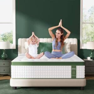 Twin Mattress, 10-Inch Plush Luxury Hybrid Mattress, Fiberglass-Free Mattress in a Box with Gel Memory Foam, Individual Pocket Spring for Motion Isolation-Edge Support,CertiPUR-US,100 Nights Trial