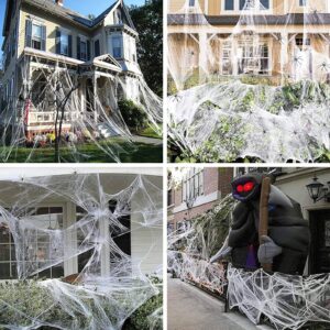 850sqft Halloween Spider Web Decorations - Haunted House Indoor Outdoor Wall Door Party Supplies Props,with Spiders