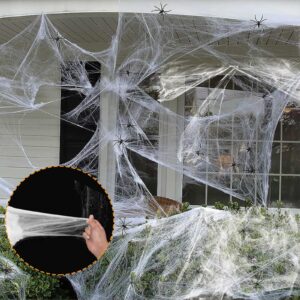 850sqft Halloween Spider Web Decorations - Haunted House Indoor Outdoor Wall Door Party Supplies Props,with Spiders