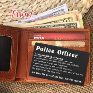 TGCNQ Police Officer Gifts - Police Officer Engraved Wallet Card - Gifts for Police Officers Men Women Police Academy Graduates