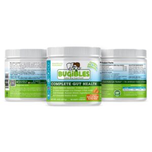 Bugibles Probiotics for Dogs with Cricket Powder - Dog Probiotic Chews for Complete Gut Health (Pre, Pro & Post Biotics) - All-Natural Ingredients for Dogs Digestive Health, Allergy and Immune Support