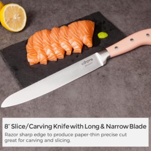 Essential Large Dishwasher Safe Non Slip Juice groove Cutting Board Set and 5-piece Premium Stainless Steel Kitchen Knife Set