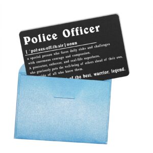 TGCNQ Police Officer Gifts - Police Officer Engraved Wallet Card - Gifts for Police Officers Men Women Police Academy Graduates