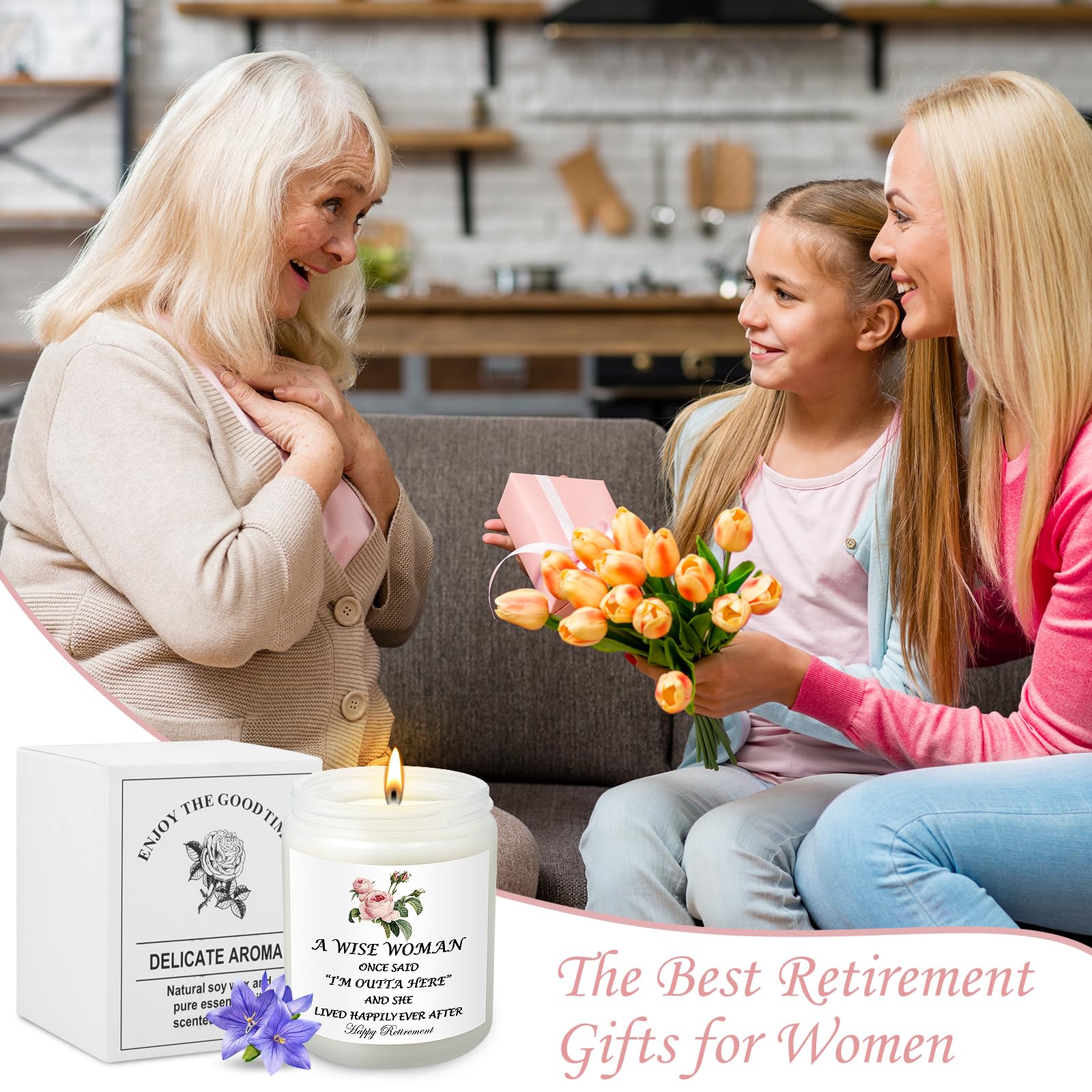 Retirement Gifts for Women, Retirement Candle, Retirement Gifts, Best Retirement Gifts, Farewell Gifts for Coworkers, Nurse Retirement Gifts for Women, Teacher Retirement Gifts for Women