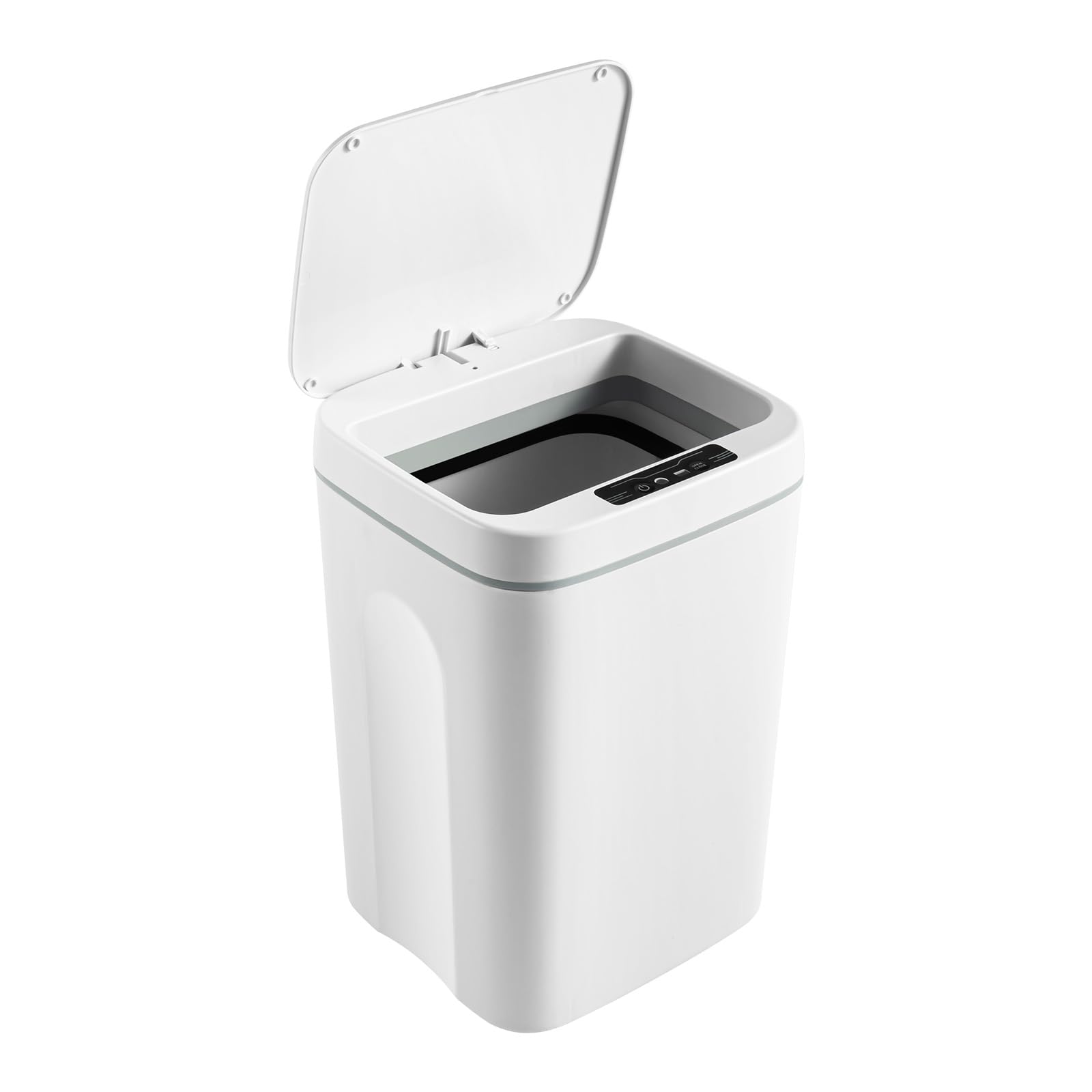 EurHomePlus 4.23 Gal Automatic Trash Can, Touchless Trash Can with Motion Sensor, Electric White Garbage Bin with LED Lighting, for Bedroom, Bathroom, Kitchen