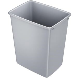 LOVMOR 35QT Kitchen Trash Can, Sturdy and Lightweight Slim Trash Can, Trash Cans for Kitchen, Workspace, Bathroom, Office, 1 Pack, Gray