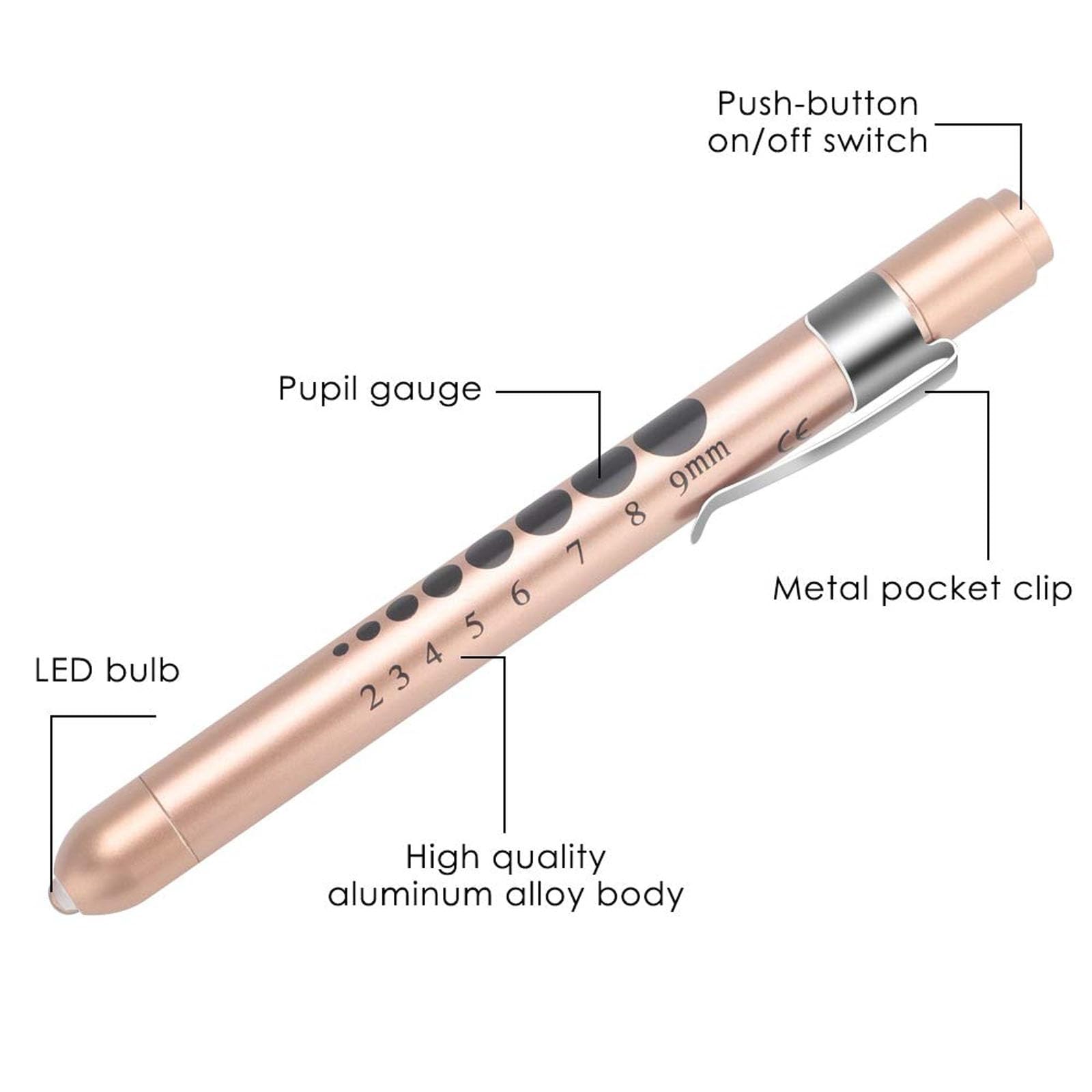 Essential Nurse Penlight - LED Flashlight for Medical Professionals - Must-Have Tool for Nurses, Students, and Doctors,1PCS