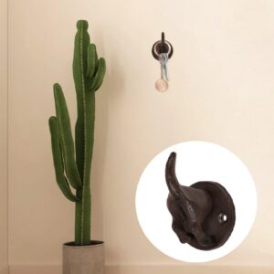 MAGICLULU Rustic Coat Hook Cast Iron Dog Tail Coat Hooks Wall Mounted Hook Heavy Duty Decorative Hanger for Hanging Coats Towels Keys Scarf Bag Key Hat