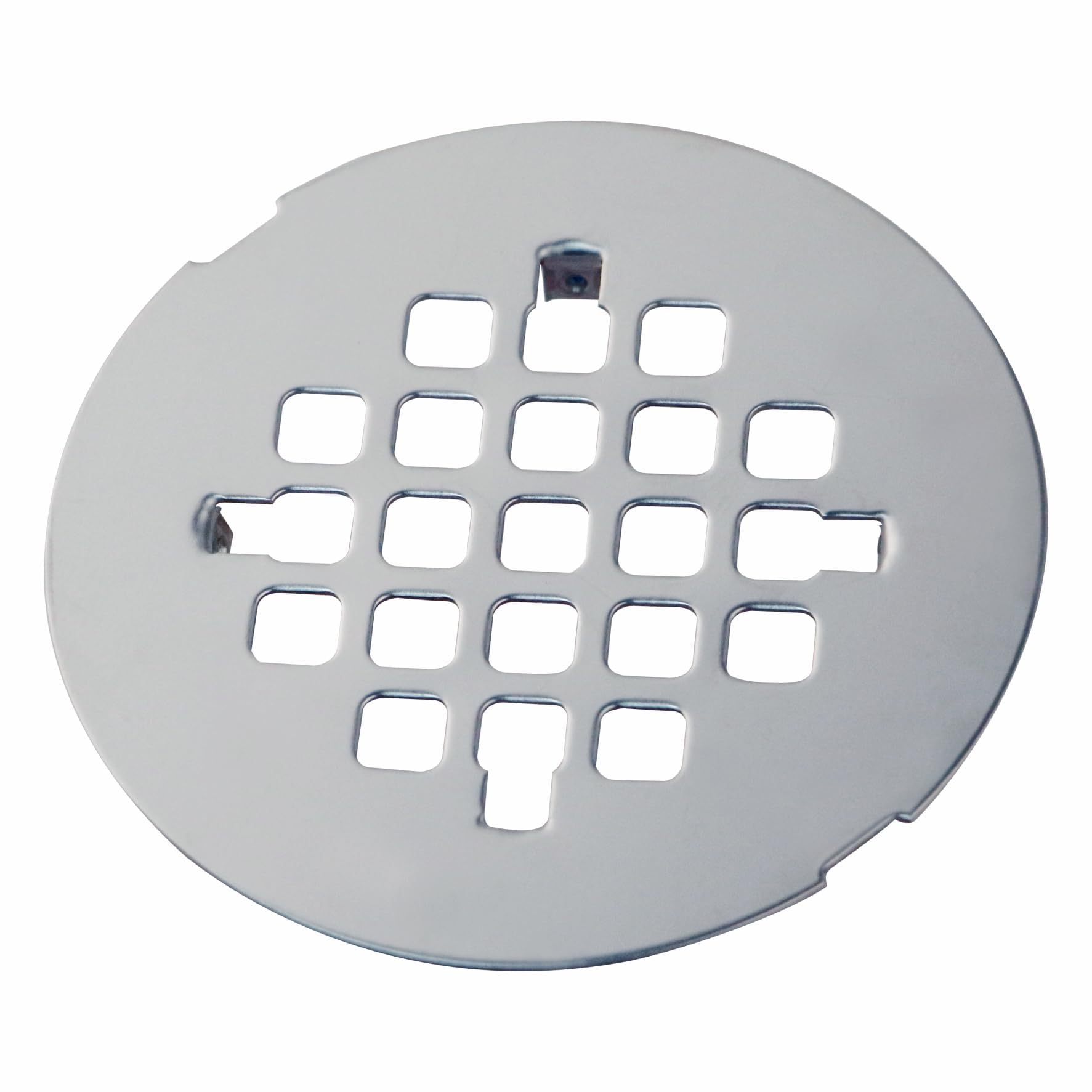 Chrome Plated Snap-in Shower Floor Drain Cover,Hidrop 4-1/4" OD Round Shower Strainer Grid, Easy-to-Install Replacement Cover Stainless Steel…