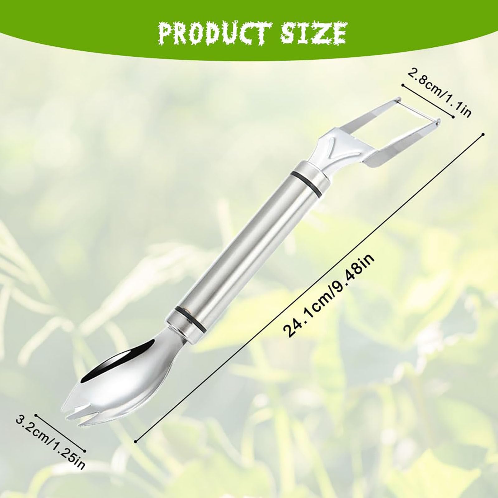 Watermelon Cutter Slicer, 2-in-1 Stainless Steel Fruit Cutter Watermelon Cutter Slicer Tool Watermelon Tool Pineapple Cutter Tool Watermelon Popsicle Cutter Summer Fruit Cutting Fork