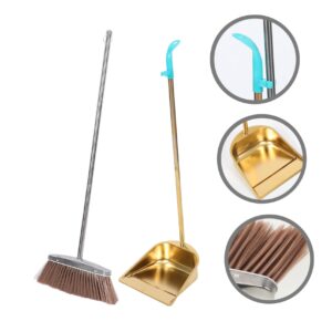 Amosfun 1 Set Dustpan Set Dustpan and Broom Office Broom Home Supplies Broom and Dustpan Convenient Dustpan Kit Dustpan with Broom Dustpan for Office Household Broom Kit Broom Dustpan