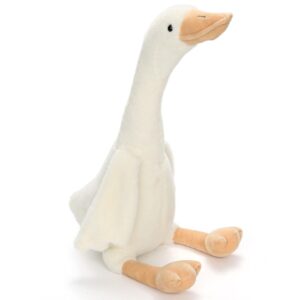 goose stuffed animal 15.7 inch, soft duck plush toys, cute swan hugging pillow for boys, girls and kids party favors for adults and children to cuddling, sleeping and room decoration