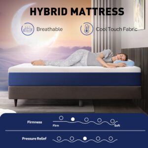 TRIPUB 10 Inch Cooling Gel Memory Foam Mattress for Back Pain,King Mattress,Mattress in a Box,Cool Gel-Infusion for Cooler Sleep,King Size Bed,76" X 80" X 10" (10 Inch, King)