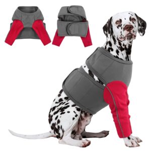 asenku professional recovery suit for dogs, soft breathable front legs recovery sleeve to stop licking, female & male dog leg & elbow protector for wounds, adjustable dog cone e-collar alternative