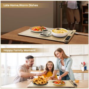 Gardon Food Warming Mat Rollable Electric Warming Tray,Upgrade High-tech Graphene Heating Film Warming Mat for Food,Countertop Heating Pad for Food Buffet, Christmas Gift for Women, Wife or Grandma