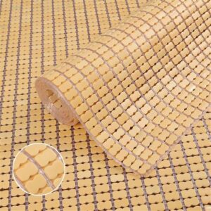 double cooling bamboo sleeping mat, foldable carbonized mahjong mattress for summer, smooth breathable pad for bedroom and travel(khaki,1.5 * 1.95m)