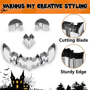 Halloween Pumpkin Carving Kit, 13 PCS Stainless Steel Pumpkin Carving Tool Set with 10 Carving Stencils and 3 Tools, DIY Jack-O-Lantern Craft Party Decorations for Teenagers, Kids and Beginners.