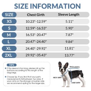 SAWMONG Dog Surgery Recovery Sleeve for Front Legs,Dog Recovery Suit to Stop Licking,Dog Recovery Sleeve for Wounds,Dog Elbow Protector for Leg Injuries,Dog Cone Collar Alternative Blue-2XL