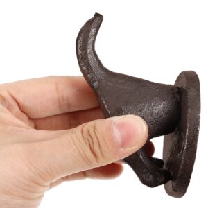 MAGICLULU Rustic Coat Hook Cast Iron Dog Tail Coat Hooks Wall Mounted Hook Heavy Duty Decorative Hanger for Hanging Coats Towels Keys Scarf Bag Key Hat