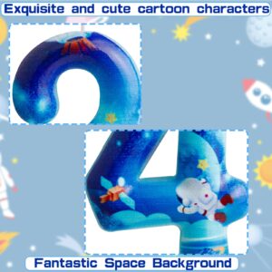 Cxryrzhe Birthday Candles Number 3 Blue Space Astronaut 3rd Birthday Party for Baby Girl Boy Birthday Cake Topper Graduation Celebration Anniversary Wedding Space Party Decorations