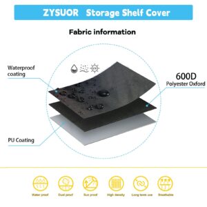 ZYSUOR Shelf Cover Wire Shelving Cover Rack Dust Cover,dustproof, Waterproof, Sunscreen, Front Transparent Panel Design for Easy Viewing, Suitable for 36" Wx18 Dx72 H (Cover only)