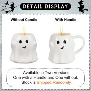 13OZ Halloween Ghost Candle Boo Basket Stuffers for Women Men, Large Pumpkin Spice Scented Candle Up to 60 Hours Halloween Decorations Indoor