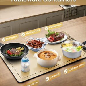 Gardon Food Warming Mat Rollable Electric Warming Tray,Upgrade High-tech Graphene Heating Film Warming Mat for Food,Countertop Heating Pad for Food Buffet, Christmas Gift for Women, Wife or Grandma