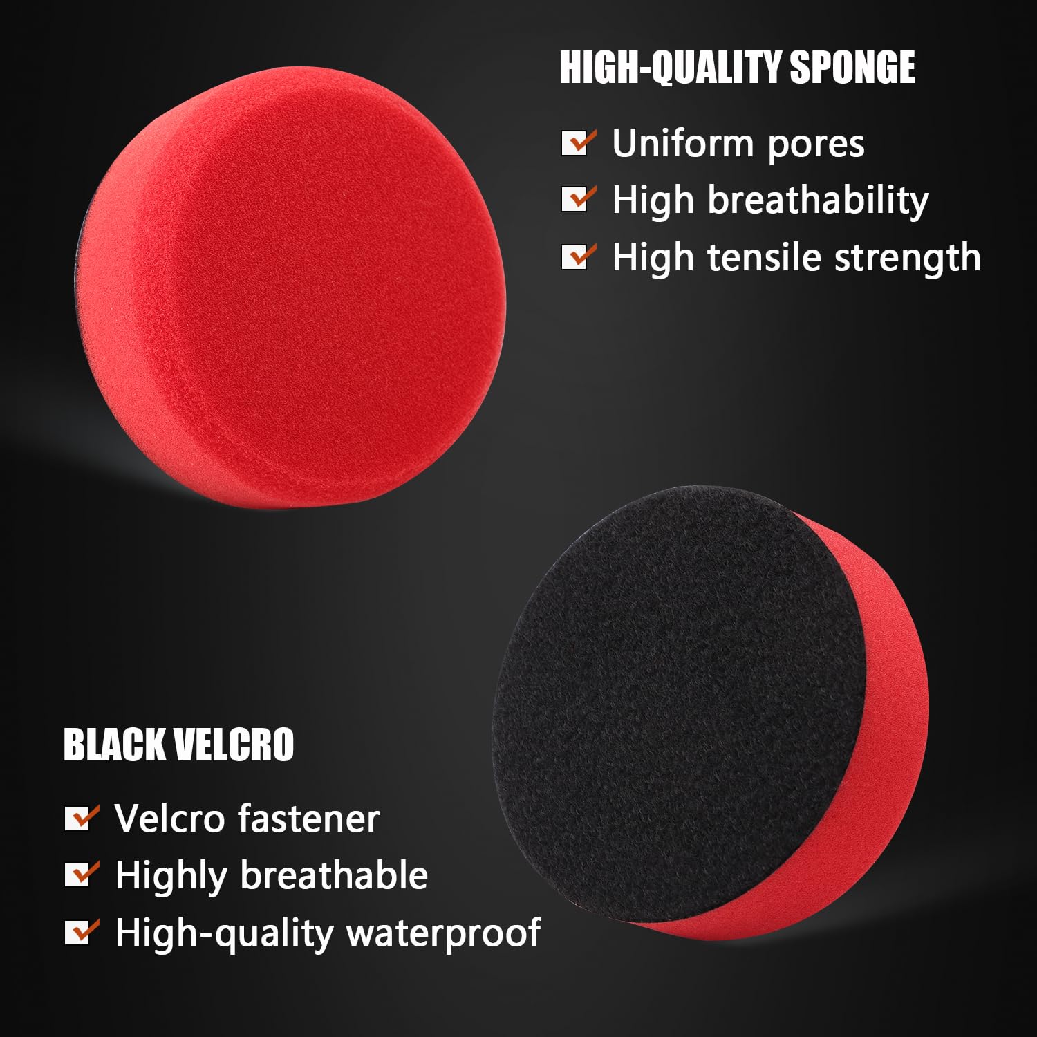 3 Inch Polishing Pad, SPTA 8Pcs Car Wax Applicator Pads with Handle and Towel, Hand Polishing Foam Buffing Pads & Microfiber Pad Kit, Detailing Buffing Pads for Car Polishing Waxing Buffing Glaze