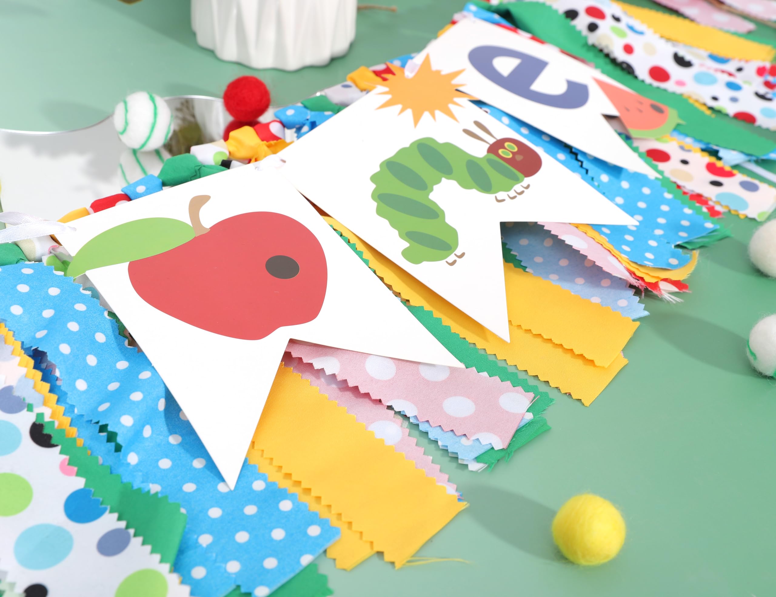 Caterpillar High Chair Banner,Very Hungry Caterpillar 1st Birthday High Chair Banner,Caterpillar Highchair Banner Photo Backdrop,Fruit Boy Girl First Birthday,Baby 1st Birthday Party Decorations