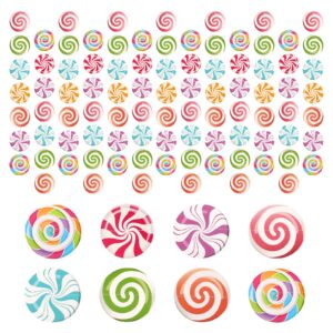 56pcs candy party decorations, garlands candy paper candyland party decorations cutouts lollipop garland banner sweet candy hanging decor for candy birthday theme party supplies sweet shop baby shower