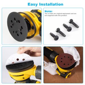 4pcs ATQYZLM Premium Metal Backed Orbital Sander Replacement Pad for DeWalt DWE6421 6421K DWE6423 6423K DCW210B，Upgrade 5 inch 8 Hole Hook Sander Pad for DeWalt DWE64233 N329079 and Easy to Install