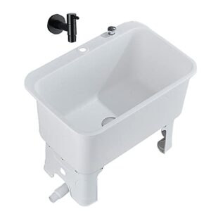 commercial floor mount mop sink with drainage faucet drain button sink bowl slop sink - restaurant, kitchen, hotel, bar