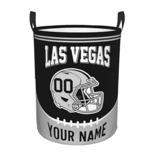 generic las vegas laundry hamper,custom football style laundry basket,personalized custom collapsible storage basket for bedroom bathroom living room gifts