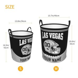 Generic Las Vegas Laundry Hamper,Custom Football Style Laundry Basket,Personalized Custom Collapsible Storage Basket for Bedroom Bathroom Living Room Gifts