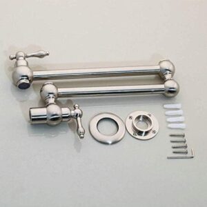 Kitchen Taps Faucet Nickel Brush Rotated Bathtub Sink Mixer Tap Color Kitchen Sink Swivel Wall Mount Pot Filler Faucet