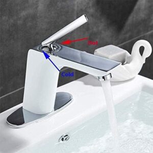 Kitchen Taps White Chrome Basin Faucet Cold And Hot Water Modern Brass Bathroom Sink Faucet Single Handle Hole Toilet Bath Mixer Water Tap