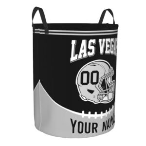 Generic Las Vegas Laundry Hamper,Custom Football Style Laundry Basket,Personalized Custom Collapsible Storage Basket for Bedroom Bathroom Living Room Gifts