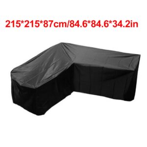 Hperu Garden Sofa Cover Case Patio Furniture Cover L-Shaped Sectional Sofa Cover Waterproof Dustproof Furniture Protection Corner Sofa Cover for Outdoor Indoor Veranda