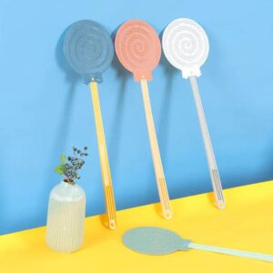 CTDWNT Fly Swatter,Cute Flyswatter with Lengthened and Thickened Non-Slip Handle,Fly Swatter Heavy Duty Plastic Fly Swatter for Indoors