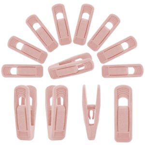 stormix 20 pack velvet clothes hangers clips, clothes hanger clips, storage organizers clips, non-slip finger clips for bras pants suit skirt slip dress (pink)