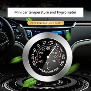 LAMDNL Car Temperature/Humidity Detector Meter Tester-Gauge l Type Mechanical Metal Analog Thermometer/Hygrometer