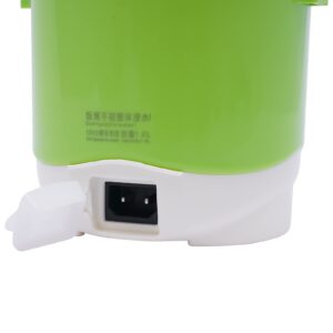 Portable Travel Rice Cooker For Car, 12V 1 Cup Mini Rice Cooker Steamer with Non Stick Pot, 0.26gal Electric Rice Cooker, Keep Warm 2h (Green)