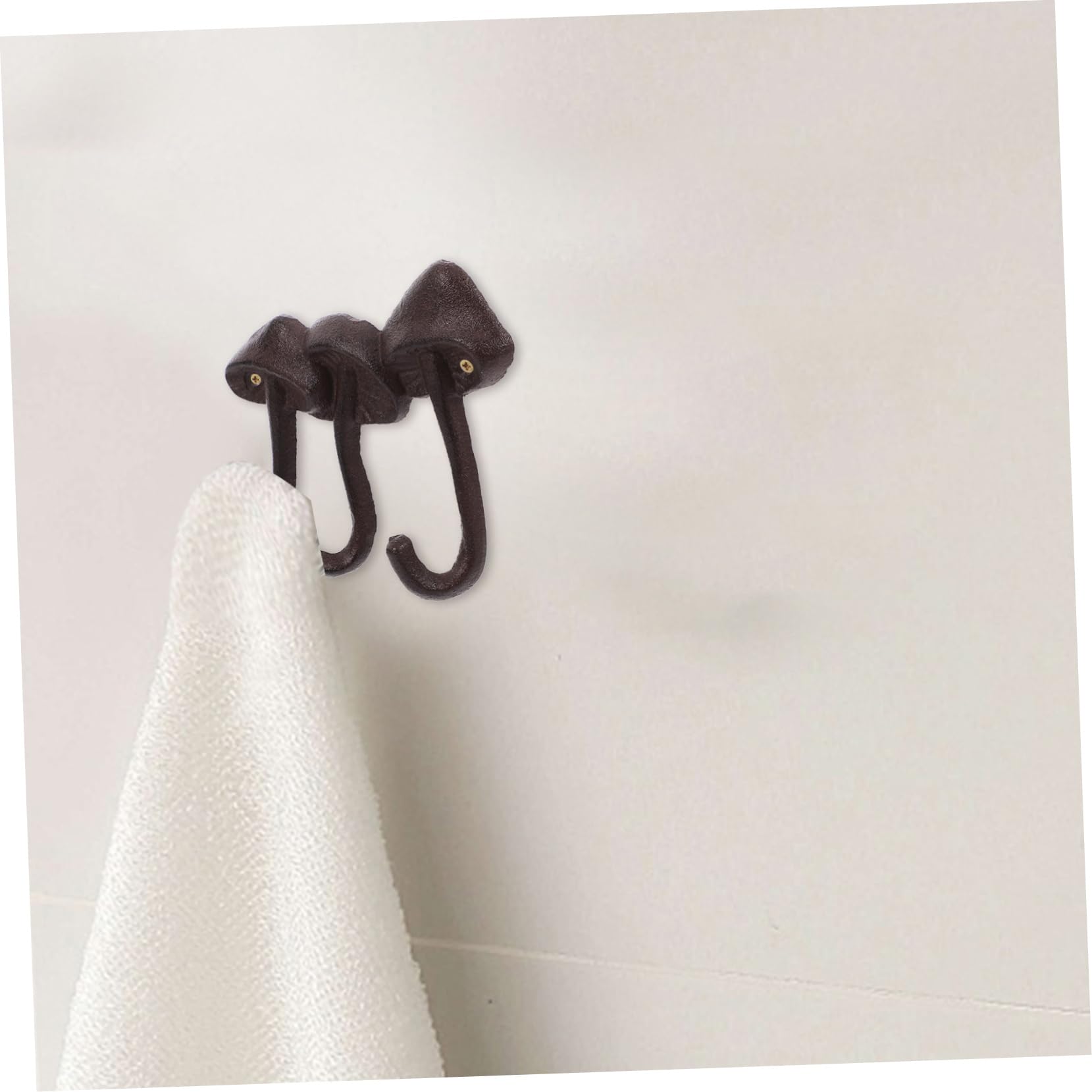 OKUMEYR 2pcs Cast Iron Mushroom Hook Decorative Hooks for Wall Hooks for Hanging Coats Cute Key Hooks for Wall Cast Iron Wall Hooks Wall Storage Hook Wall Hooks Decorative Wall Coat Hook