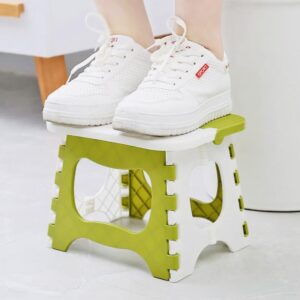 Generic Collapsible Plastic Step Stool, 8W x 6.5D x 7H inches, Mini Size (BEIGE/WHITE)