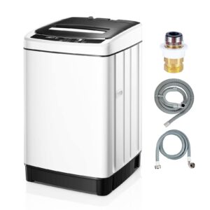 portable washing machine 1.5 cu.ft, fohere 11lbs compact washer with spinner combo, 8 programs, includes quick connect sink adapter and drain hose, for apartments, rvs, dorms