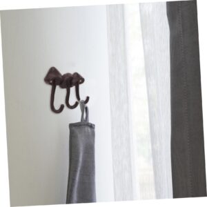 OKUMEYR 2pcs Cast Iron Mushroom Hook Decorative Hooks for Wall Hooks for Hanging Coats Cute Key Hooks for Wall Cast Iron Wall Hooks Wall Storage Hook Wall Hooks Decorative Wall Coat Hook