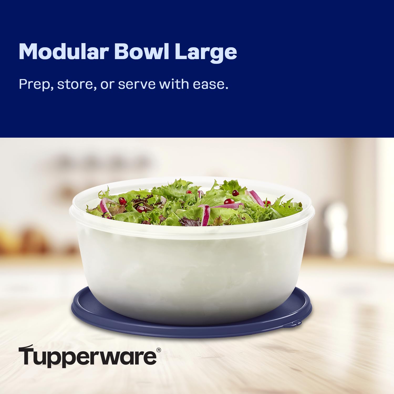 Tupperware Modular Bowl - Large 1.05 Gallon Food Storage Bowl - Dishwasher Safe & BPA Free - (4 L)