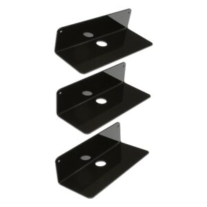 drmhm acrylic floating shelves for wall, acrylic shelves for bathroom bedroom and kitchen wall display shelf 9 * 4in black