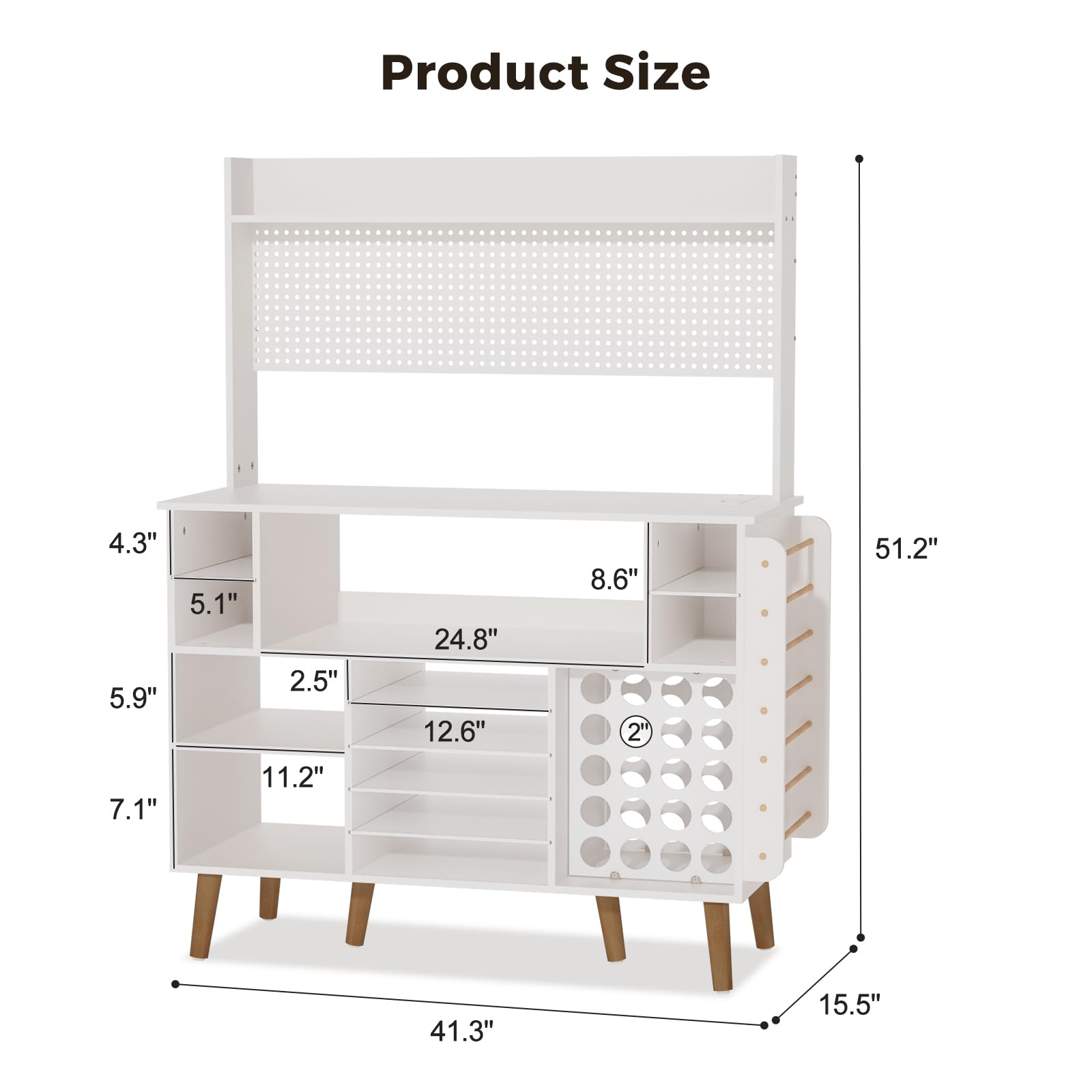 zefinot Organization and Storage Table Compatible with Cricut Machines - Craft Room Furniture,Craft Storage Table with Power Outlet,Craft Table for Vinyl